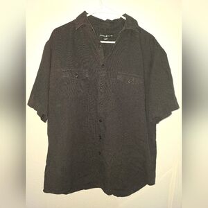 Beverly Hills Polo Club Men's Black Casual Button Up Shirt